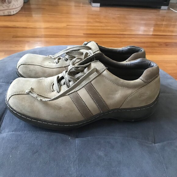 Skechers Vintage Running Shoes Sneakers Men's Sz 10.5 Brown Suede & Leather - Picture 3 of 9